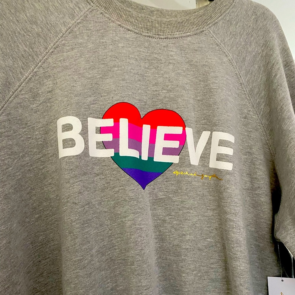 Spiritual gangster sz L nwt believe sweatshirt